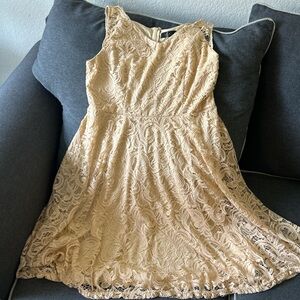 Lace champagne dress